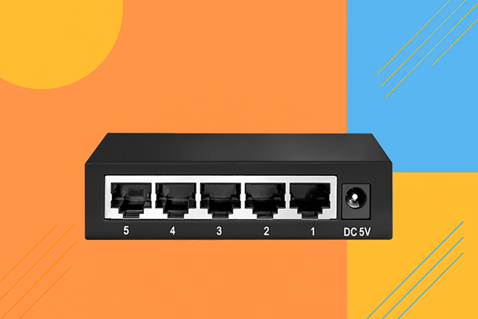 QPlus PL-SG5000 5-Port Gigabit Network Switch with Metal Case