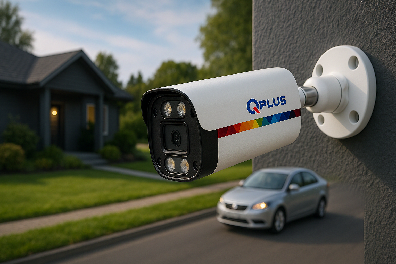 QPlus PL-IPC-BW6699PA4A-M bullet CCTV camera with 6MP resolution and AI features