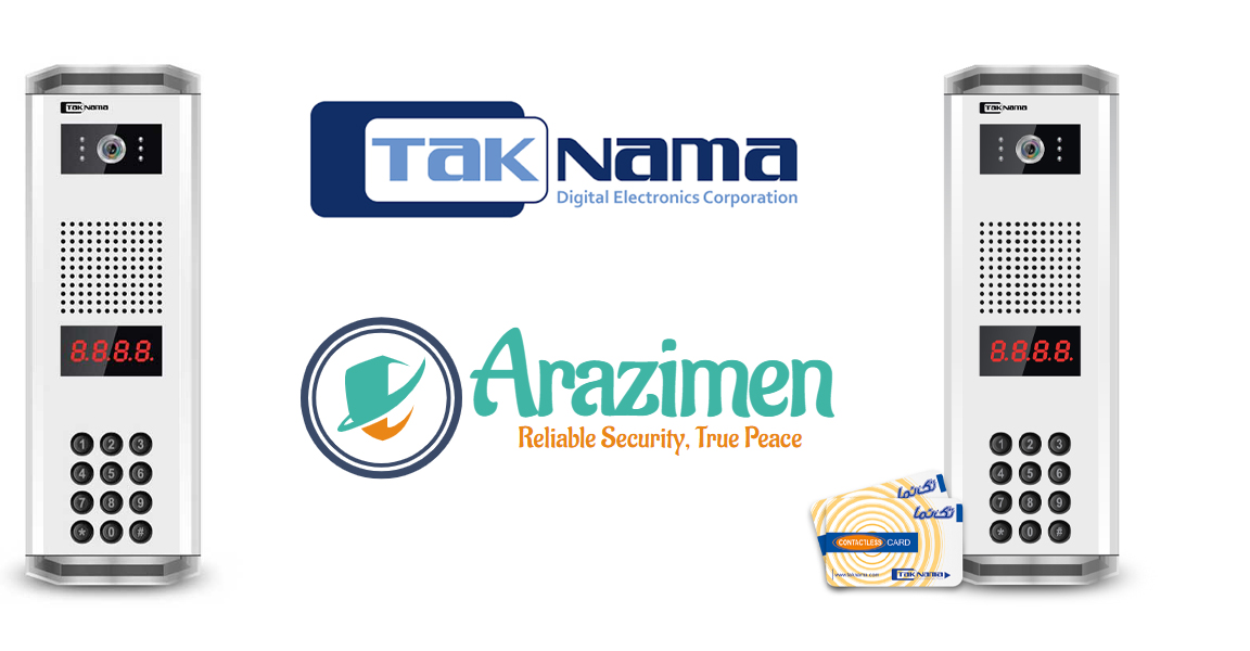 پنل دربازکن کارتی و رمزی تکنما مدل K34PC مناسب ساختمانهای مسکونی و اداری