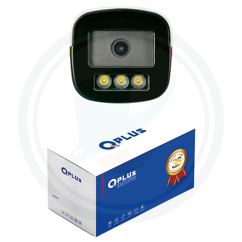 جزئیات بدنه و لنز دوربین AHD کیوپلاس PL-AHC-BW2698A3-N از نمای نزدیک