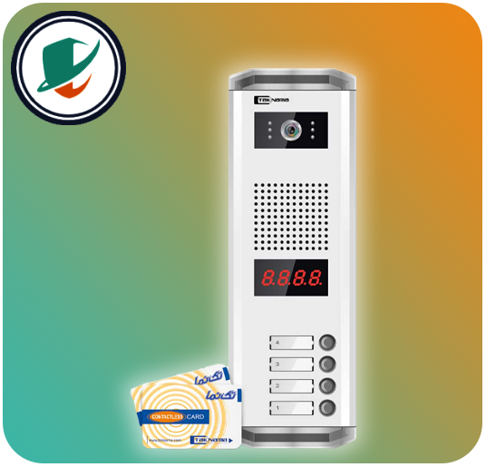 خرید و بررسی پنل چهار واحدی آیفون تصویری کارتی تکنما 36 ماه گارانتی