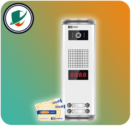 خرید و بررسی پنل چهار واحدی آیفون تصویری کارتی تکنما 36 ماه گارانتی