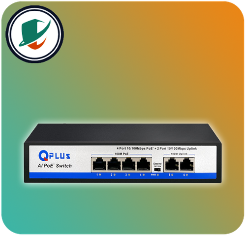سوییچ شبکه 4 پورت گیوپلاس مدل PL-P4002