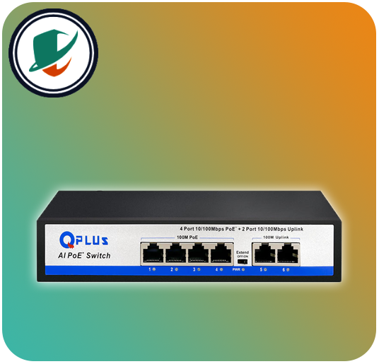 سوییچ شبکه 4 پورت گیوپلاس مدل PL-P4002