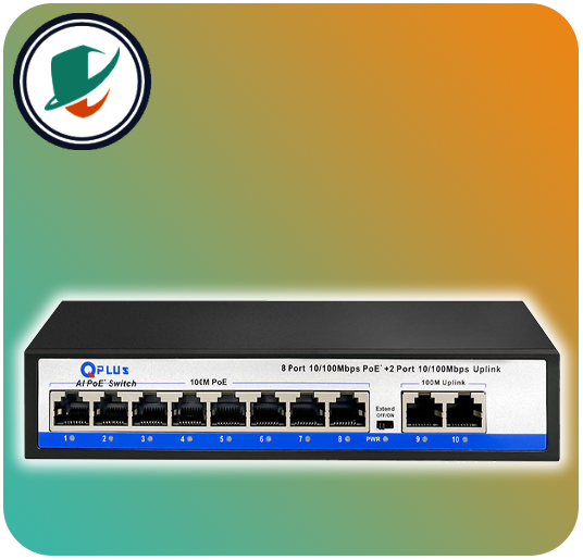 سوئیچ شبکه کیوپلاس مدل PL-P8002