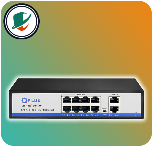 سوییچ شبکه کیوپلاس مدل PL-P8002G