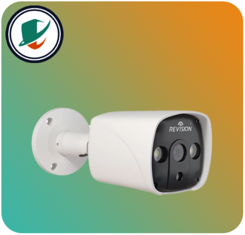 دوربین ریویژن مدل 525IP-A2-N9 از زاویه ۴۵ درجه چپ با بدنه فلزی و طراحی دوال لایت