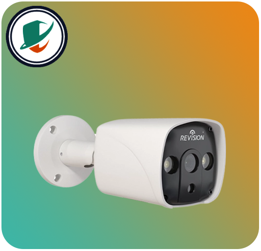 دوربین ریویژن مدل 525IP-A2-N9 از زاویه ۴۵ درجه چپ با بدنه فلزی و طراحی دوال لایت