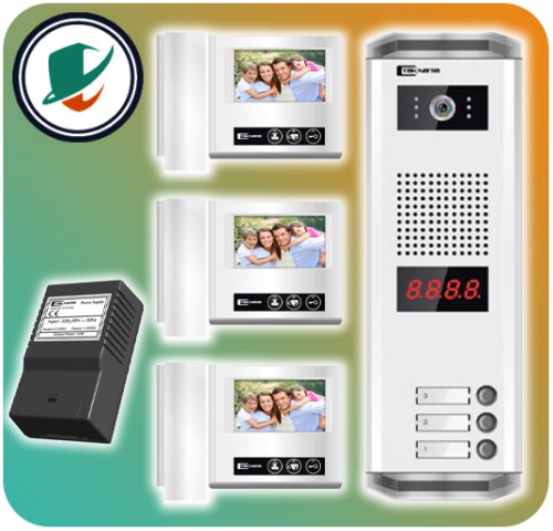 پکیج دربازکن تصویری سه واحدی تکنما مدل اقتصادی