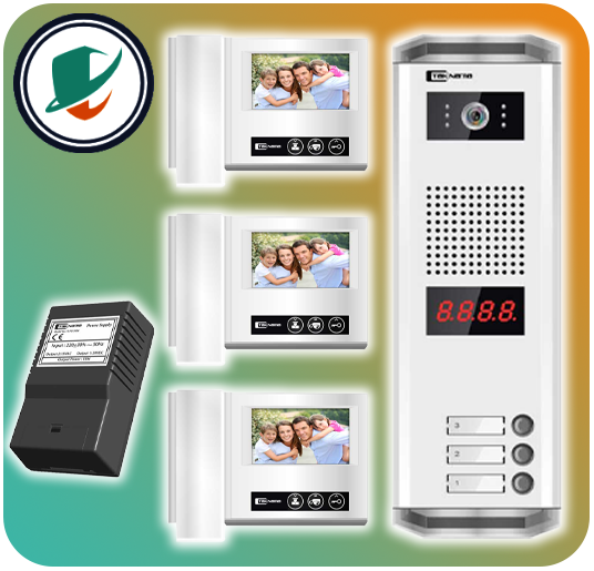 پکیج دربازکن تصویری سه واحدی تکنما مدل اقتصادی