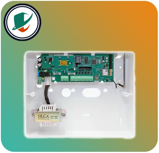 نمای کامل برد داخلی پنل دزدگیر سایلکس SG8 Lite