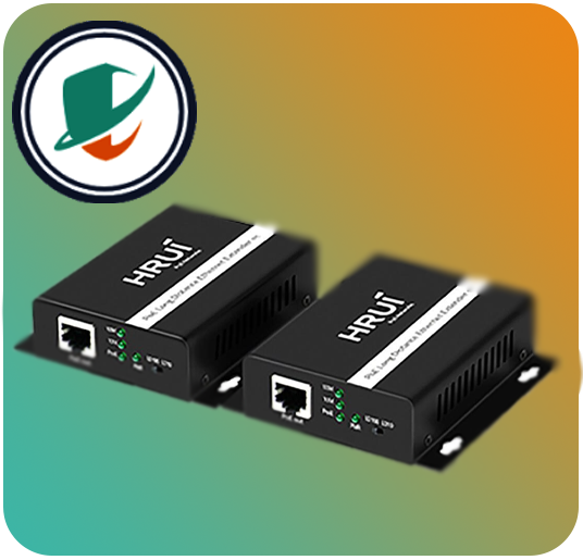 HR-PE08-SV HR-PE08-IPC قابلیت انتقال برق PoE و انتقال دیتا تا فاصله ۸۰۰ متری