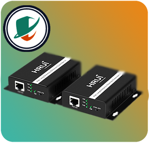 HR-PE08-SV HR-PE08-IPC قابلیت انتقال برق PoE و انتقال دیتا تا فاصله ۸۰۰ متری