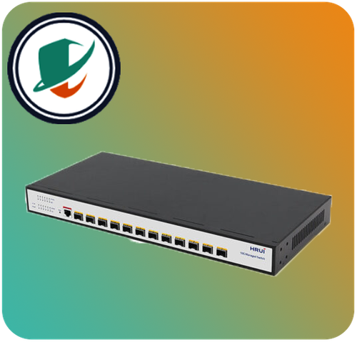سوئیچ شبکه فیبر نوری مدیریتی تحت وب HR-SWTGW2C8F